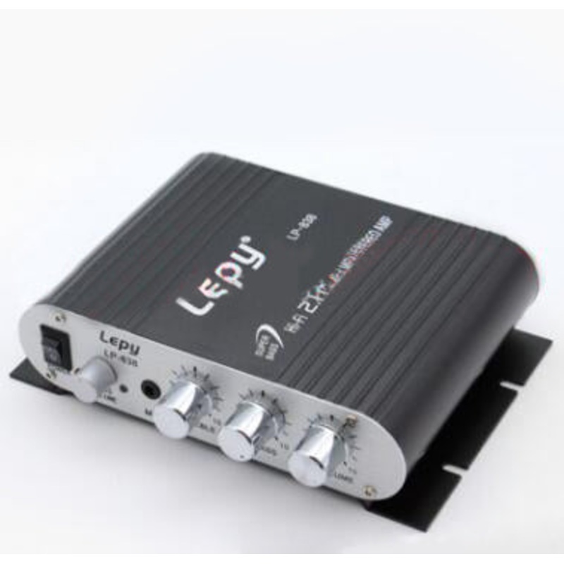 Le Pai LP-838 car home 12V computer amplifier 2.1 channel with subwoofer adjustment small amplifier